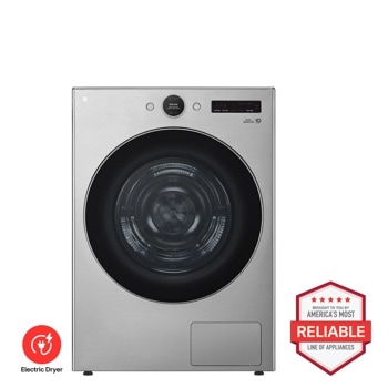 LG DLHC5502V Electric Dryer with Brought to You by Americas Most Reliable Line of Appliances badge - Front View