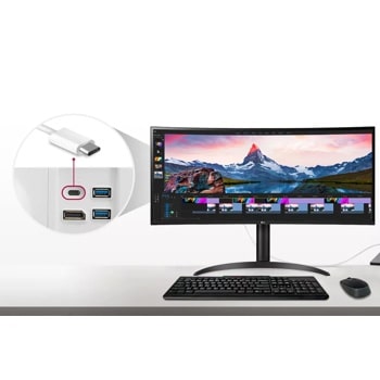 34'' Curved UltraWide™ HDR Monitor - 34WP85C-B | LG USA