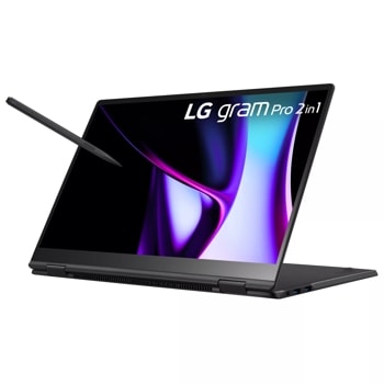 LG gram Pro 16” OLED 2in1 Thin and Lightweight Laptop, Intel® Evo™ Edition - Intel® Core™ Ultra 7 processor, Windows 11 Home, 16GB RAM, 1TB SSD, Black