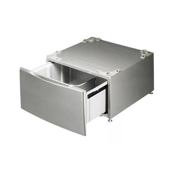 Front view of the Laundry Pedestal – Graphite Steel - WDP4V. 