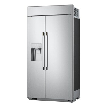LG US26WBB92S Side-by-Side Refrigerator with water and ice dispenser in stainless steel finish - Side Angle