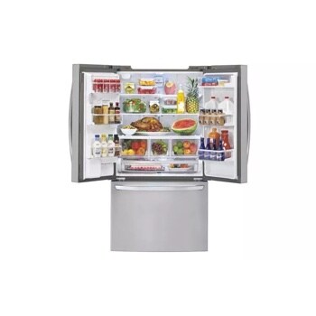 Mega-Capacity 3 Door French Door Refrigerator with Smart Cooling Plus