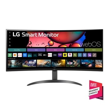 34 Inch Smart Monitor WQHD 1440P Curved Screen 100Hz with webOS
34SR60QC-B1