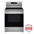 Front view of the 6.3 cu ft. Smart Wi-Fi Enabled Fan Convection Electric Range with Air Fry & EasyClean® - LREL6323S.