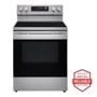 Front view of the 6.3 cu ft. Smart Wi-Fi Enabled Fan Convection Electric Range with Air Fry & EasyClean® - LREL6323S.