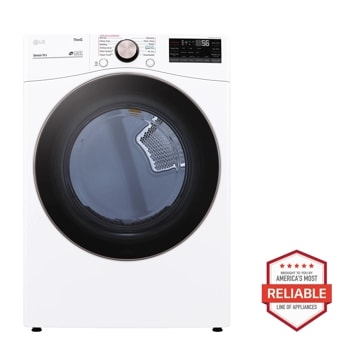 Front view of the 7.4 cu ft Front Load Gas Dryer DLGX4001W 