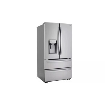22 cu. ft. counter depth double freezer left side angle view