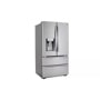 22 cu. ft. counter depth double freezer left side angle view