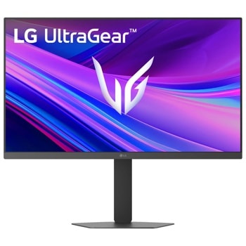 LG 27G440A-B UltraGear Gaming Monitor with vibrant purple and blue gradient screen display - Front View1