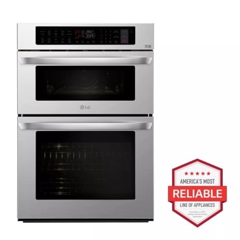 LG LWC3063ST 1.7/4.7 cu. ft. Smart wi-fi Enabled Combination Double Wall Oven