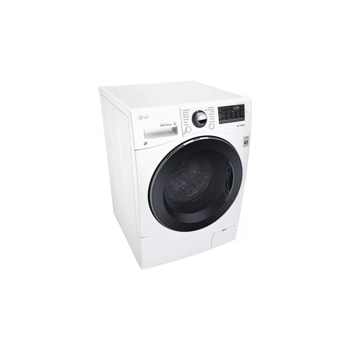 LG WM3488HW Compact All-In-One Washer Dryer Combo left side angle view 