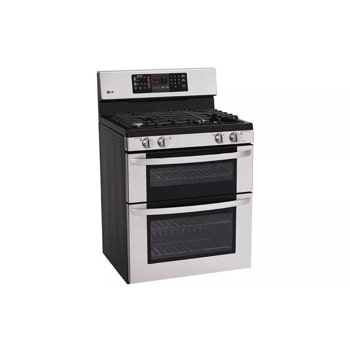 6.1 cu. ft. Capacity Gas Double Oven Range with 4 Sealed Gas Burners and EasyClean®