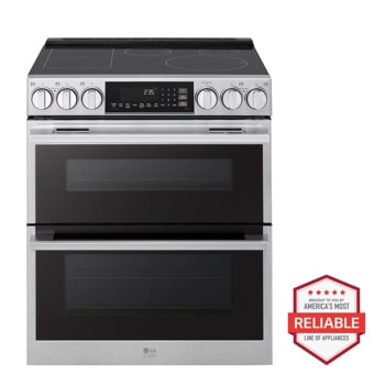 LG STUDIO 7.3 cu. ft. Double Oven Induction Slide-in Range with Probake® Convection and Air Fry 