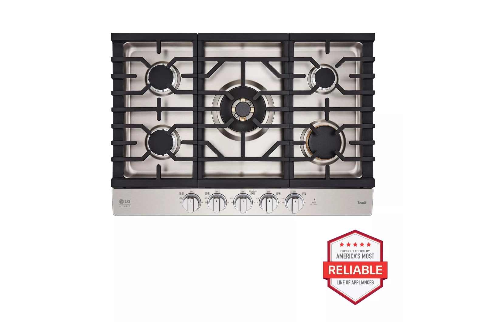 LG STUDIO 30 Inch UltraHeat™ Gas Cooktop with EasyClean®