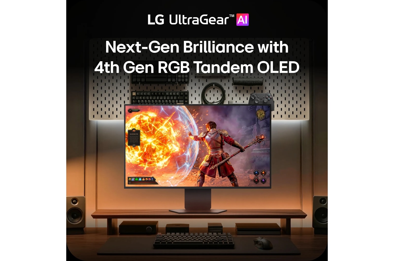 LG 32 Inch UltraGear Oled Dual Mode 4K UHD 240Hz or FHD 480Hz 0.03ms G-Sync Compatible Gaming Monitor with USB Type-C (32GX870B-B), цвет: 3840 X 2160 — фото 5