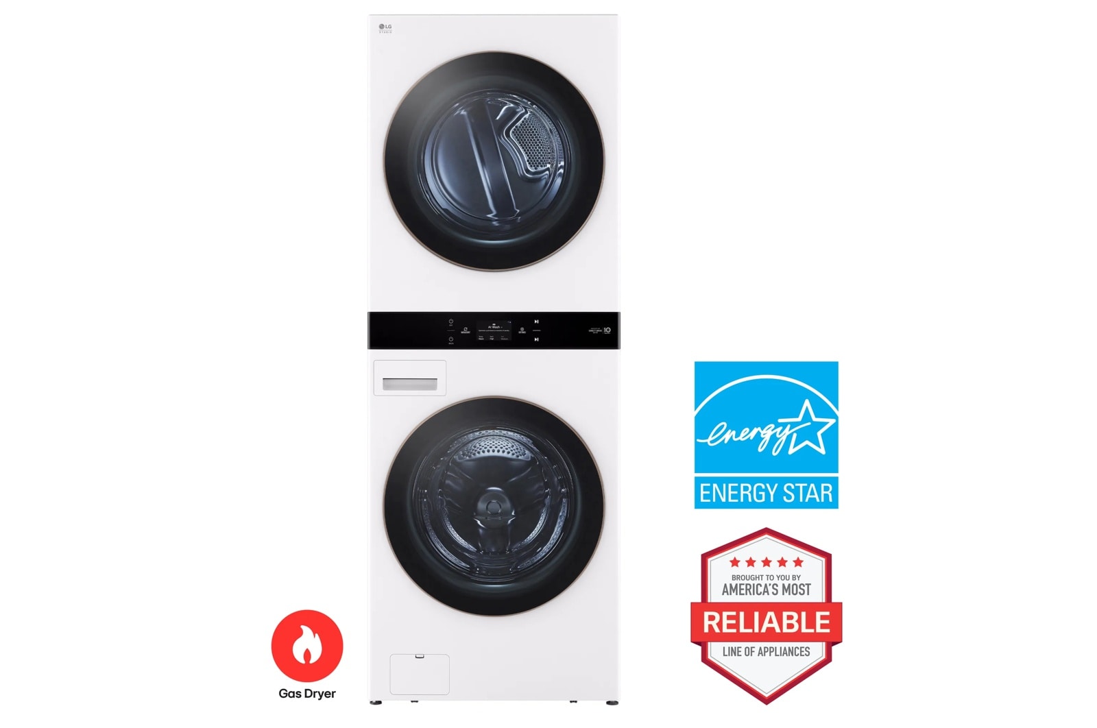 LG STUDIO WashTower™ with 5.0 cu. ft. Washer & 7.4 cu. ft. Dryer - Essence White
