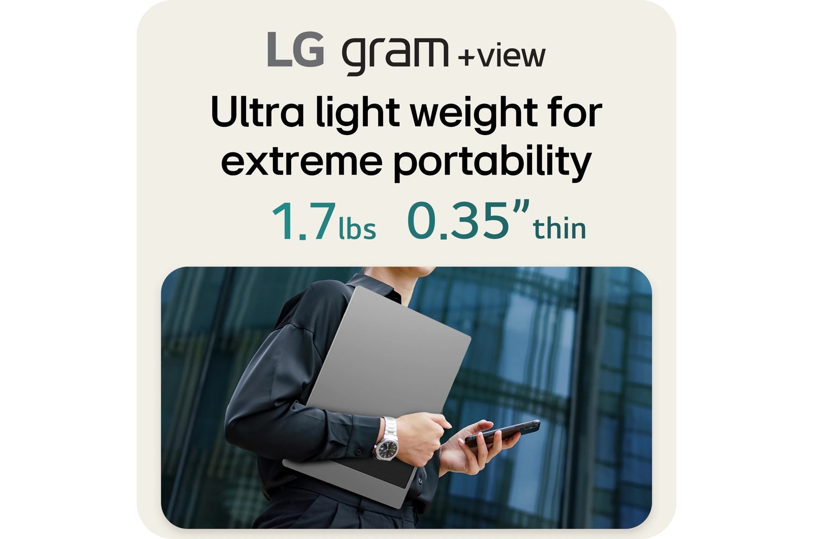 LG 17 Inch gram +view IPS Portable Monitor, Silver (17MT70.ASDU1), цвет: Wqxga (2560x1600) — фото 5