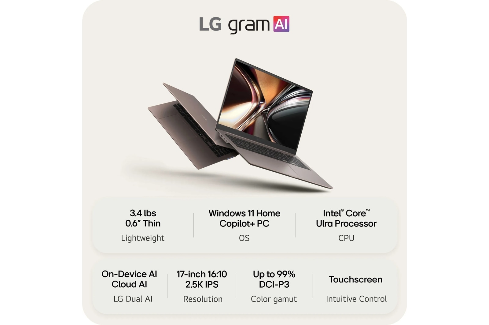 LG Gram Pro 17 (17Z90UB), цвет: Intel Core Ultra 7 / 32 Gb — фото 2