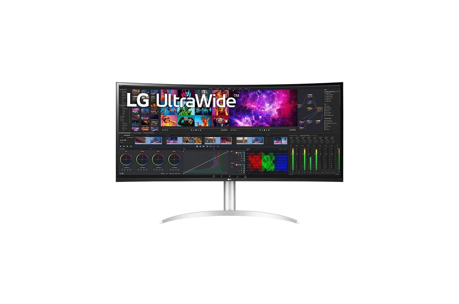 新品LG電子 39.7型 5KNano IPS 曲面型 液晶40WP95C-W 40