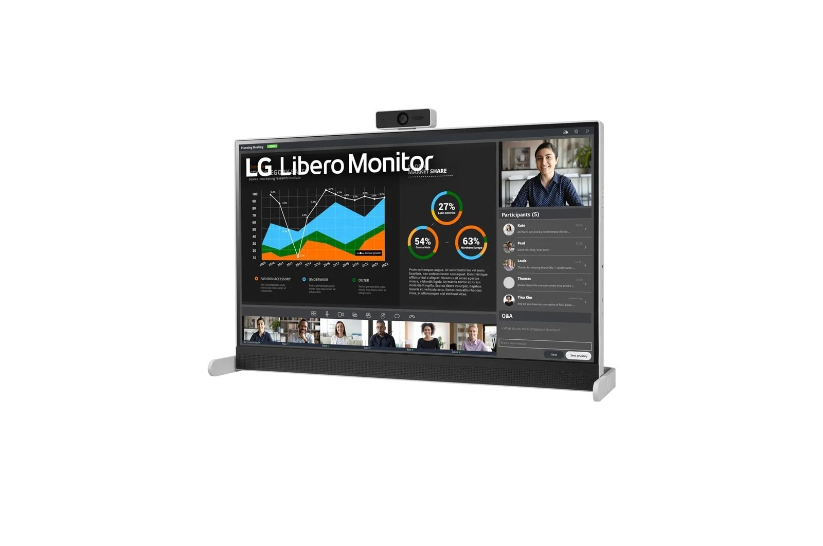 27bq70qc-s | 27-inch QHD Libero Monitor with Detachable Full HD