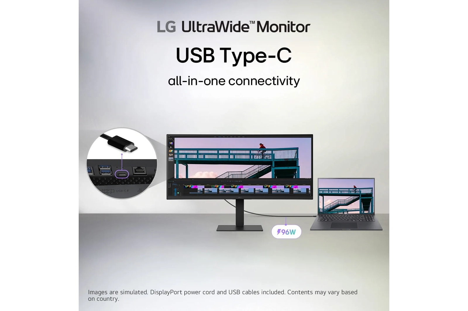 LG 34 Inch UltraWide Wqhd Ips 100Hz USB-C PD 96W Computer Monitor with Built-in KVM/Power (34U650A-B), цвет: 3440 X 1440 — фото 4
