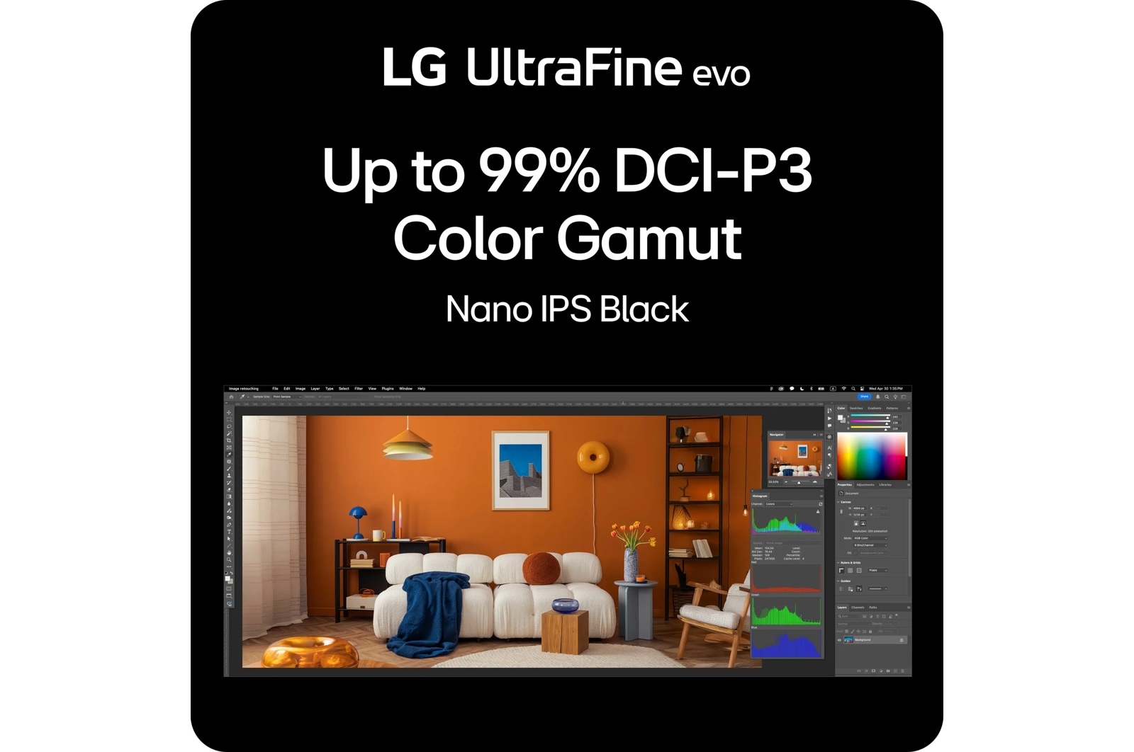 LG 40 Inch UltraFine evo 5K2K Wuhd Nano IPS Black Monitor with Thunderbolt 5 PD 96W (40U990A-W), цвет: 5120 X 2160 — фото 6