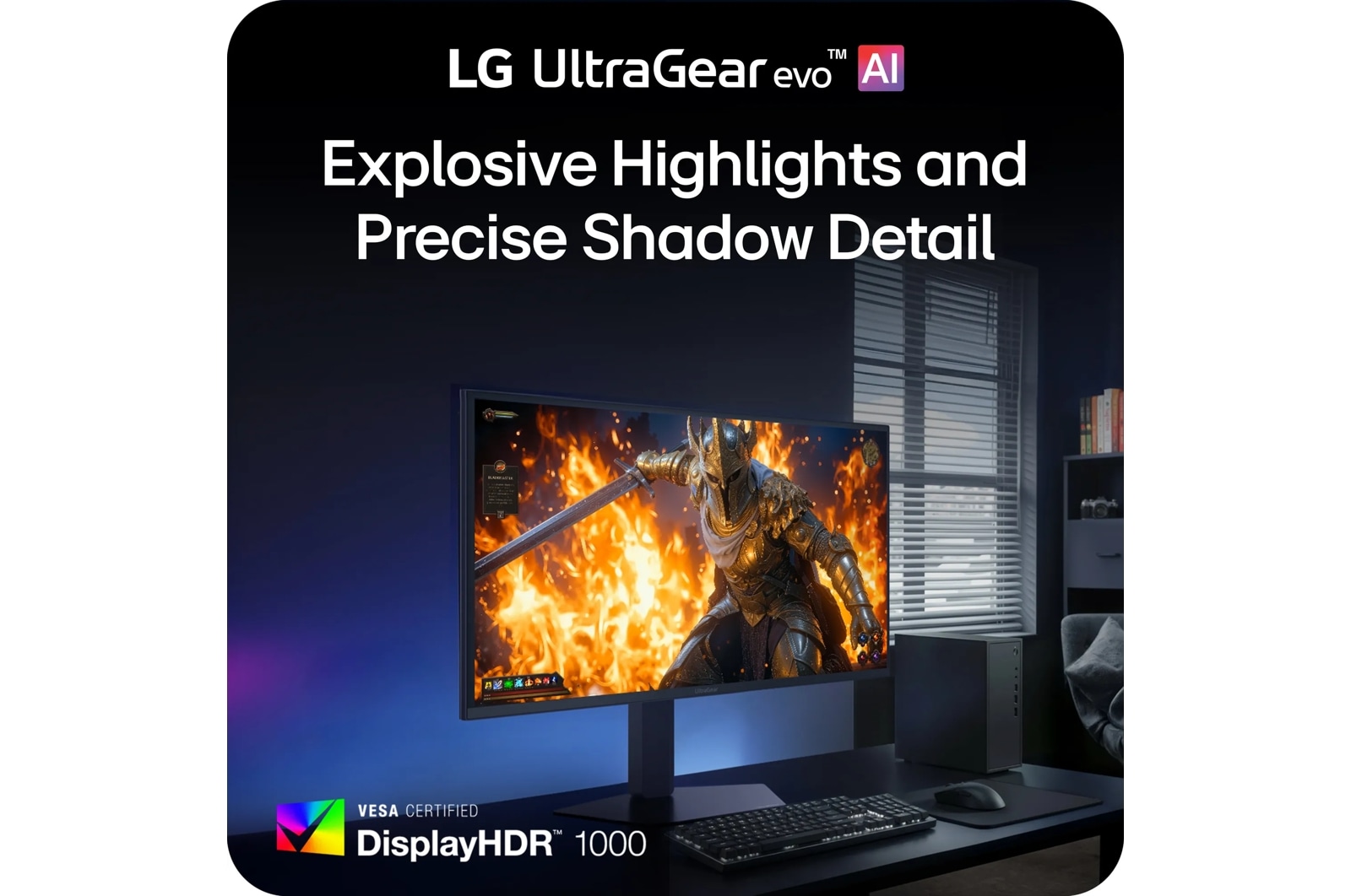 LG 27 Inch UltraGear evo AI GM9, Hyper Mini LED 5K Gaming Monitor (27GM950B-B), цвет: 5k (5120 X 2880) — фото 7