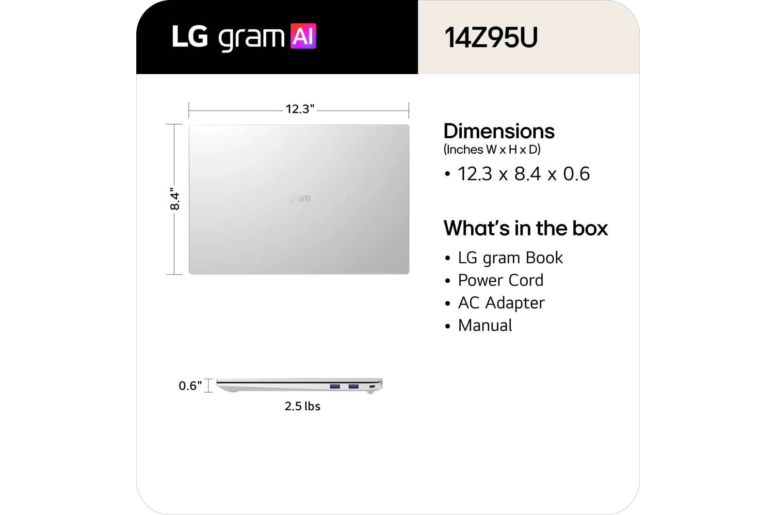 LG Gram 14 (14Z95U), цвет: Amd Ryzen Ai 7 / 16 Gb — фото 5