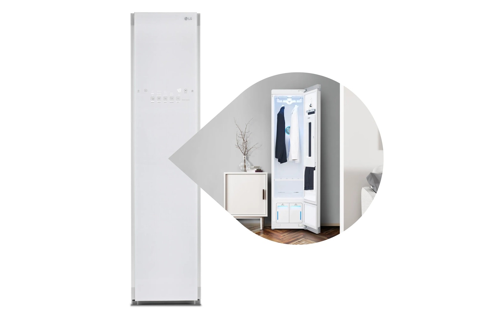 LG Styler® Smart Wi-Fi Enabled Steam Closet with TrueSteam® Technology and Exclusive Moving Hangers