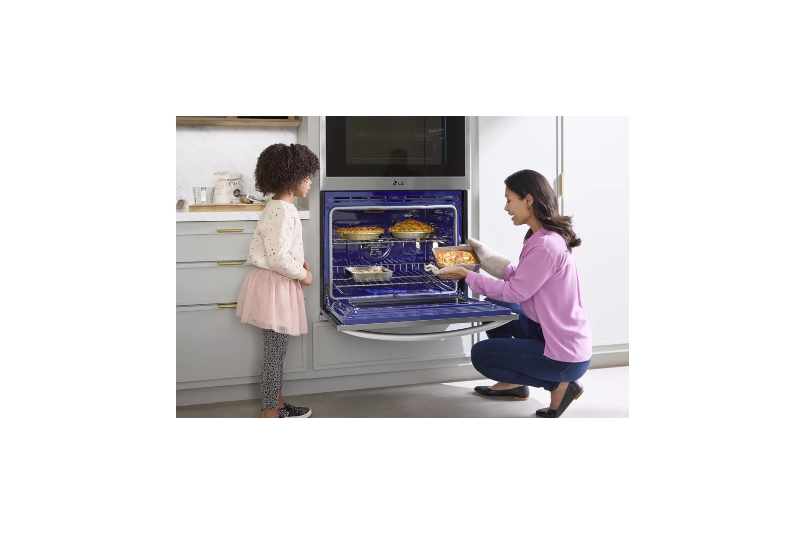 LG WDEP9423F 30 Inch Double Electric Smart Wall Oven with 9.4 cu. ft.  Convection Ovens, EasyClean® + Self Clean, Air Fry, ThinQ® Technology, and  SmoothTouch® Controls: PrintProof™ Stainless Steel