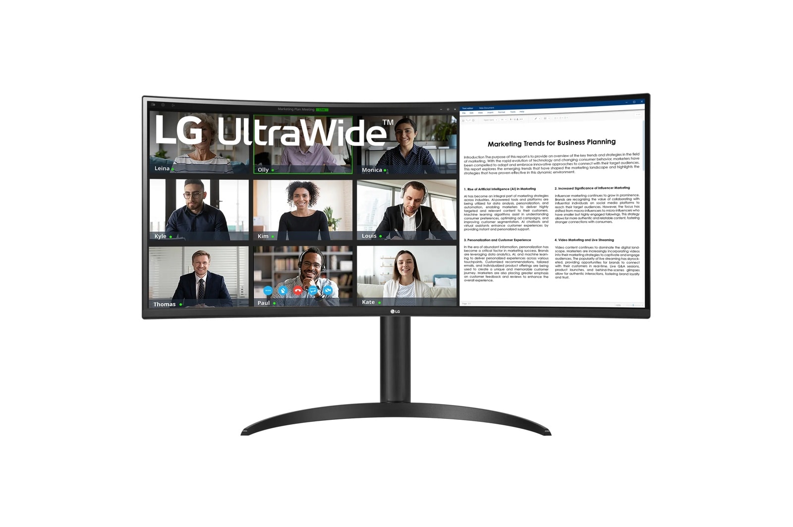 LG 34 Inch UltraWide Wqhd 1440P HDR 10 100Hz Curved Monitor with USB Type-C (34WR55QK-B), цвет: Wqhd (3440 X 1440)