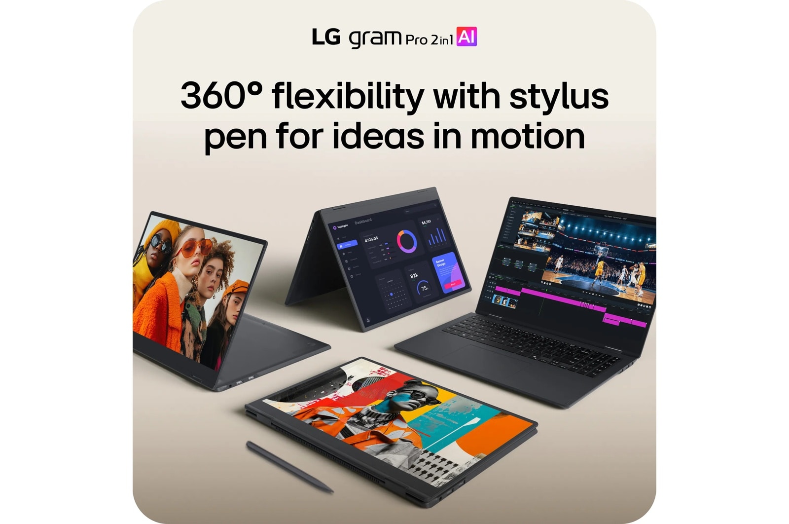 LG Gram Pro 2-in-1 16 (16T95TP), цвет: Чёрный — фото 4