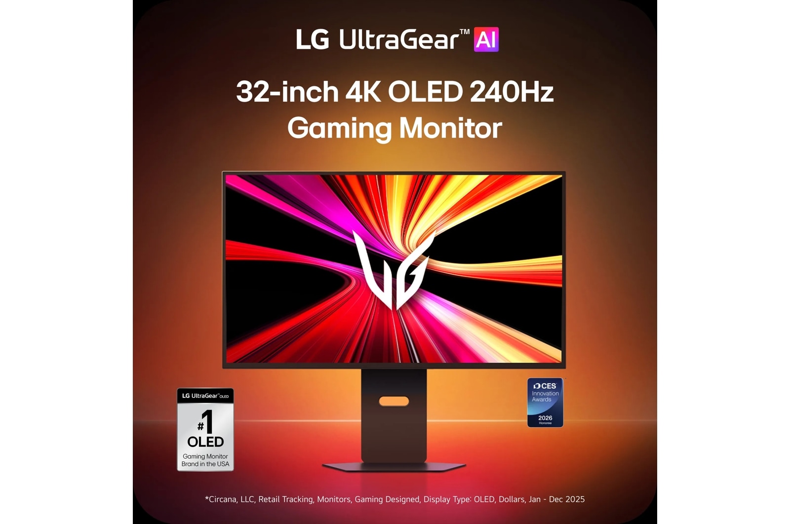 LG 32 Inch UltraGear Oled Dual Mode 4K UHD 240Hz or FHD 480Hz 0.03ms G-Sync Compatible Gaming Monitor with USB Type-C (32GX870B-B), цвет: 3840 X 2160 — фото 2