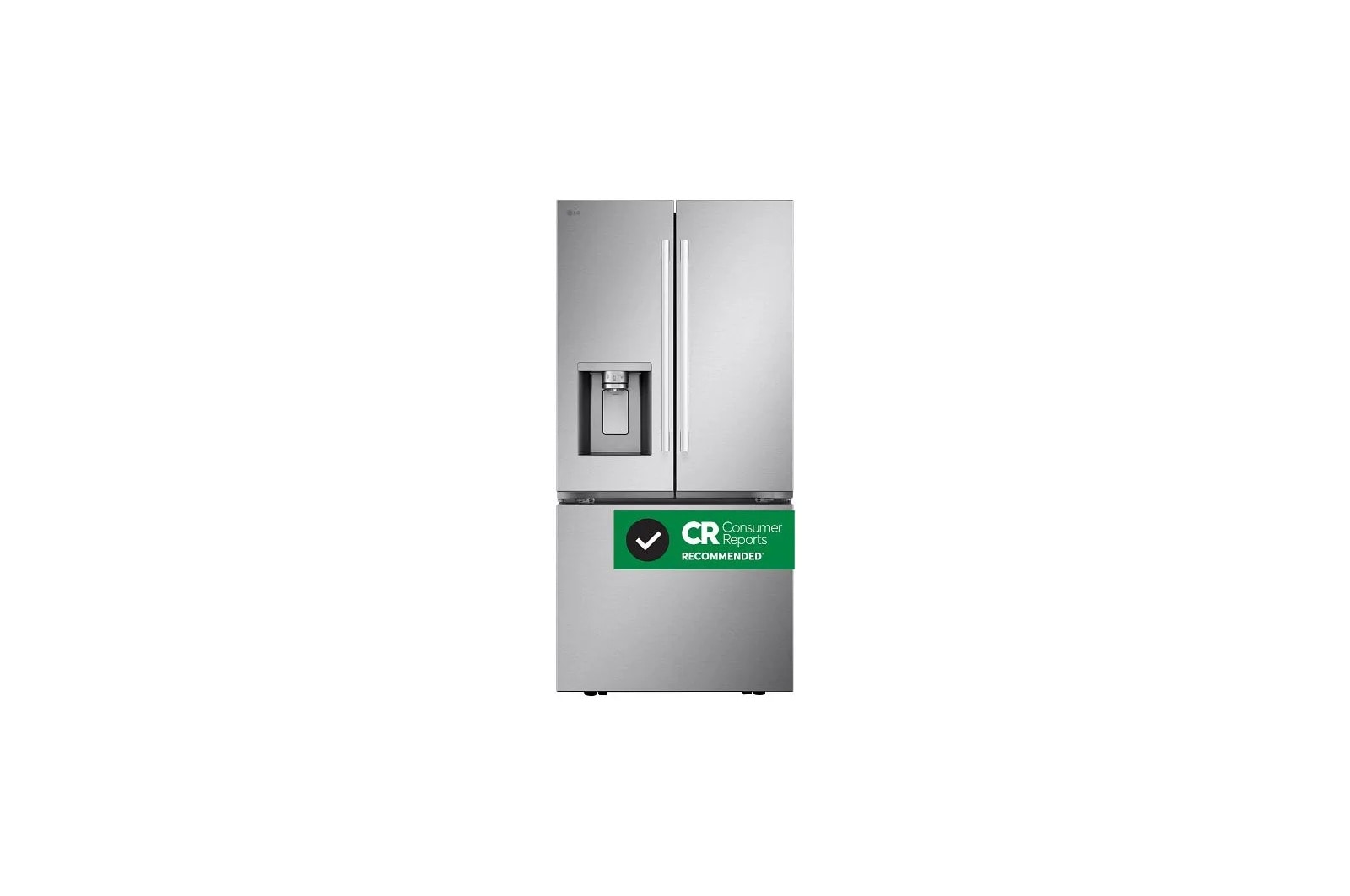 25 cu. ft. Standard-Depth MAX™ 3-Door French Door Refrigerator with External Ice and Water Dispenser