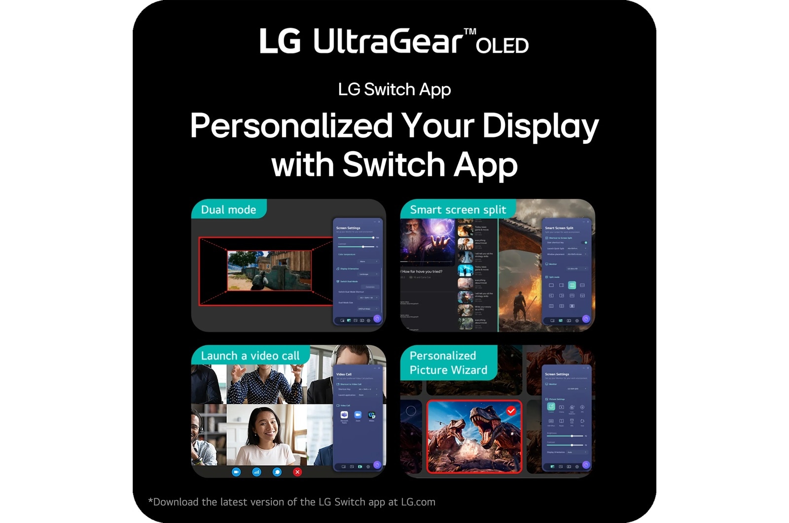 LG 32 Inch UltraGear Glossy Oled Dual Mode 4K UHD 165Hz or FHD 330Hz 0.03ms G-Sync Compatible Gaming Monitor (32GX850A-B), цвет: 3840 X 2160 — фото 7