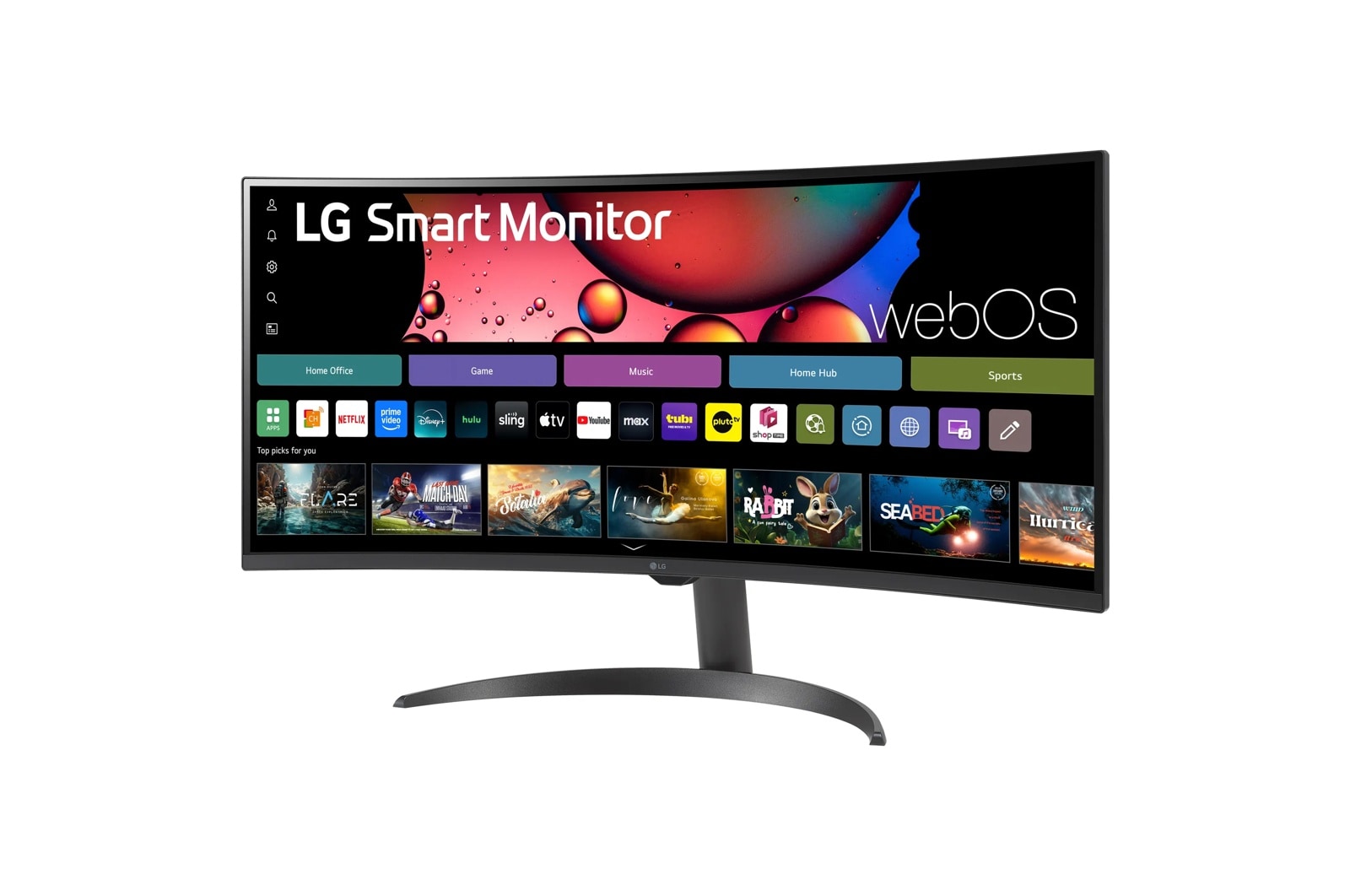 LG 34 Inch Smart Monitor Wqhd 1440P Curved Screen 100Hz with webOS (34SR60QC-B), цвет: Wqhd (3440 X 1440) — фото 3