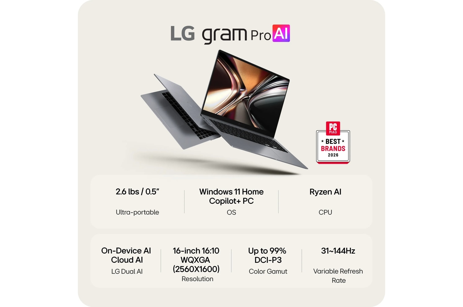 LG Gram Pro 16 (16Z95U), цвет: Серебристый — фото 2