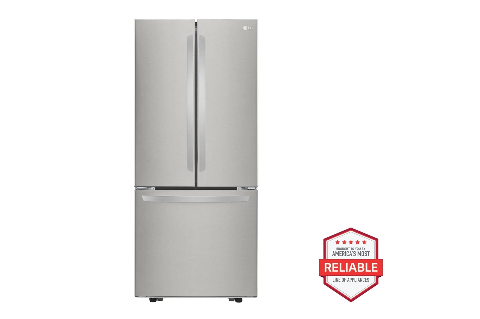 22 cu. ft. 30 Inch Wide French Door Refrigerator - Stainless Steel