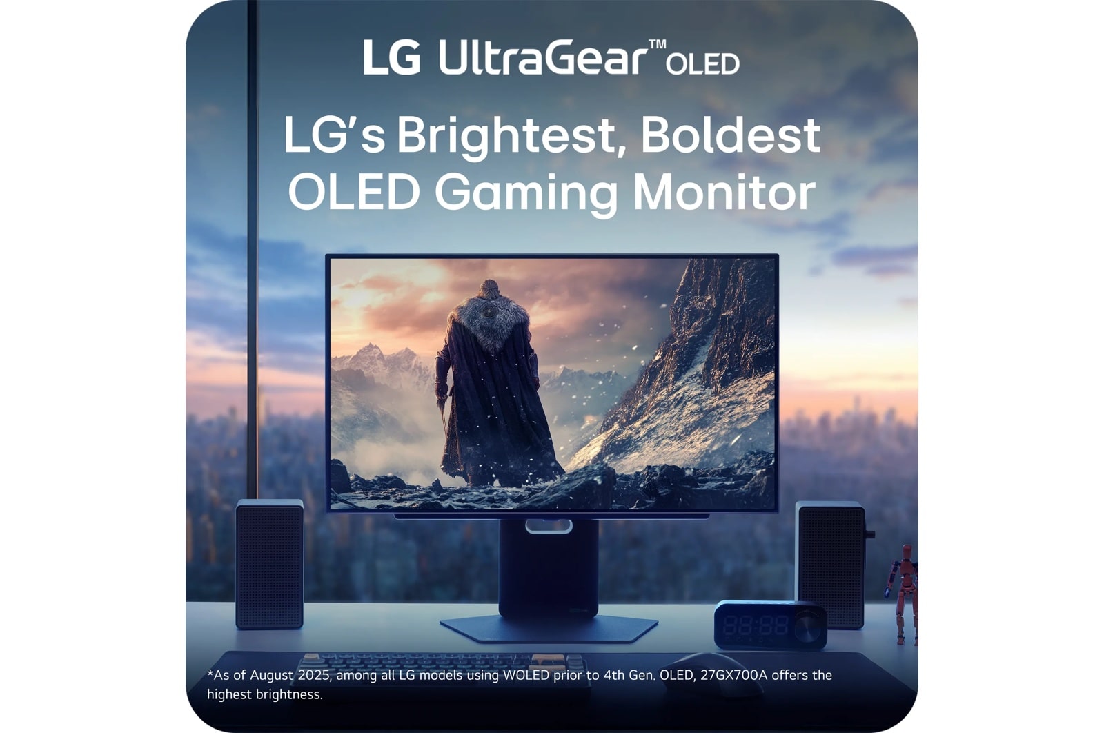 LG 27 Inch UltraGear Oled Qhd 280Hz 0.03ms G-Sync Compatible Gaming Monitor (27GX700A-B), цвет: Qhd (2560 X 1440) — фото 3