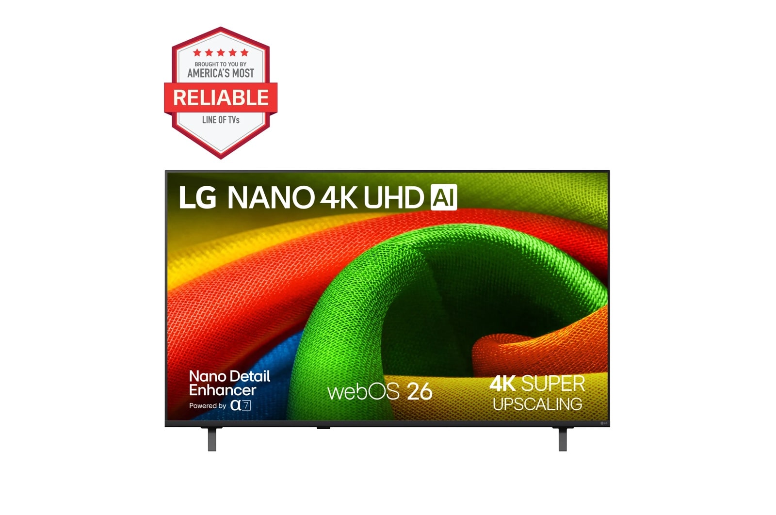 新品未開封 LG UHD AI 65V型 65インチ 4Kテレビ 65 Inch Class LG 4K Nano UHD TV AI NU70 Smart TV 2026