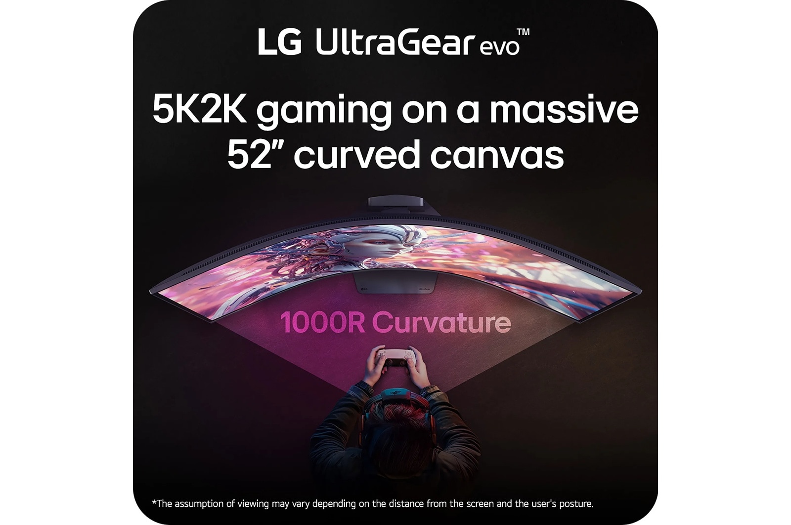 LG 52 Inch UltraGear evo, The World’s Largest 5K2K 240Hz 1000R Curved Gaming Monitor (52G930B-B), цвет: 5120 X 2160 — фото 3