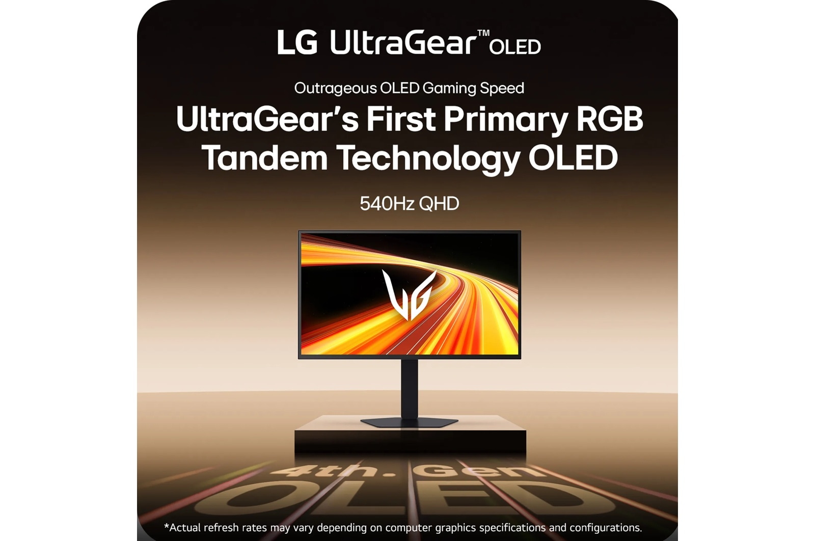 LG 27 Inch UltraGear Oled Dual Mode QHD 540Hz or HD 720Hz 0.02ms G-Sync Compatible DisplayPort 2.1 Gaming Monitor (27GX790B-B), цвет: 2560 X 1440 — фото 4