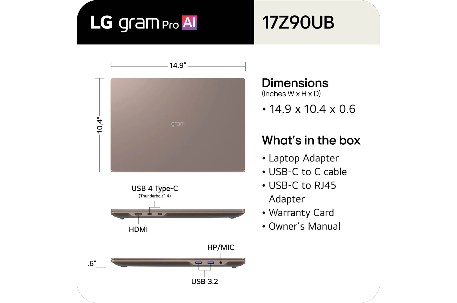 LG Gram Pro 17 (17Z90UB), цвет: Intel Core Ultra 7 / 32 Gb — фото 5