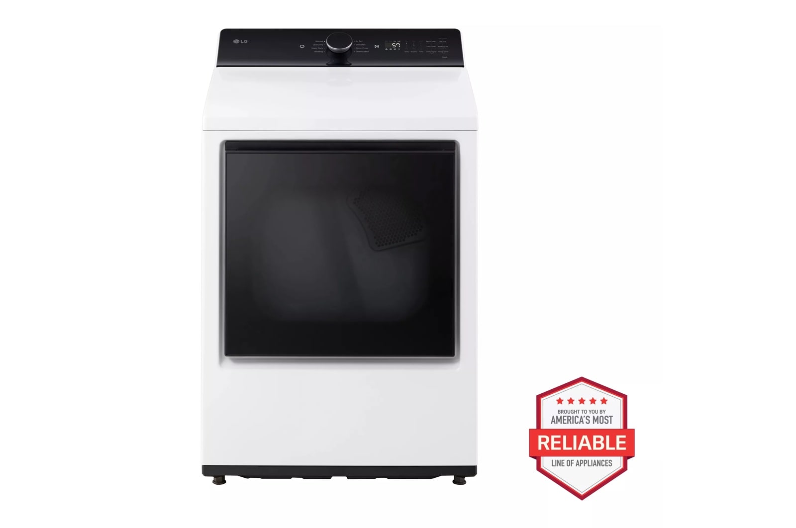 LG 7.3 cu. ft. Ultra Large Capacity Rear Control Gas Dryer with LG EasyLoad(TM) Door and AI Sensing DLG8401WE