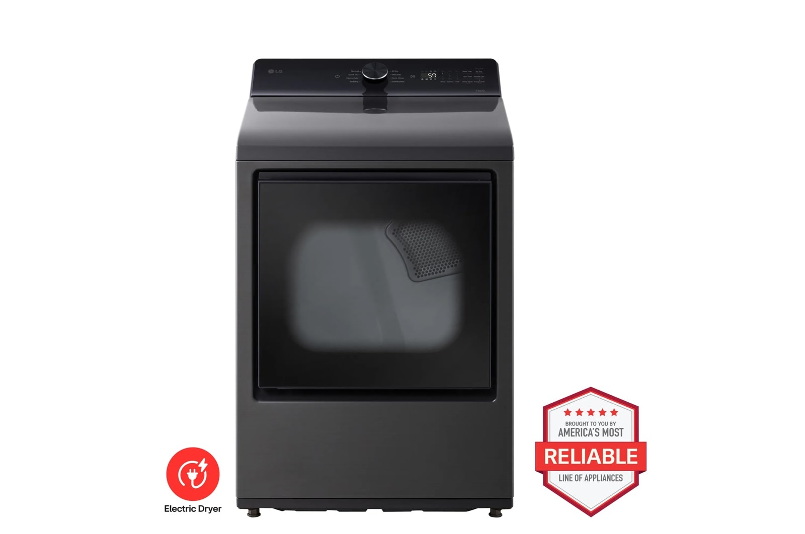 7.3 cu. ft. Ultra Large Capacity Rear Control Electric Dryer with AI Sensing and ThinQ® Smart Features