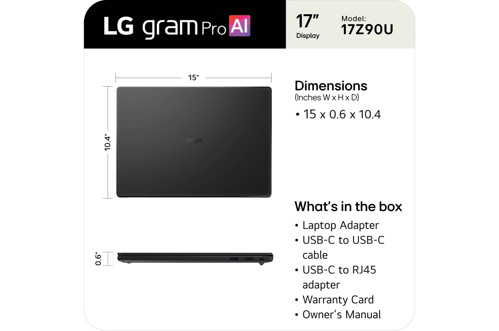 LG Gram Pro 17 (17Z90U), цвет: Чёрный, вариант 1 — фото 5