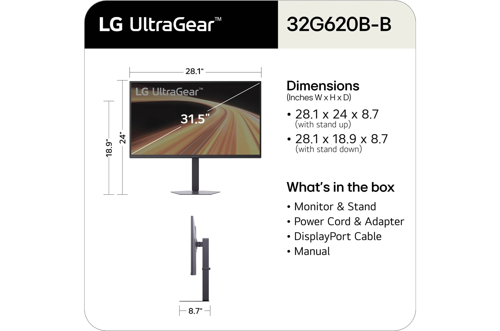 LG 32 Inch UltraGear G6, QHD 200Hz Gaming Monitor (32G620B-B), цвет: 2560 X 1440 — фото 8