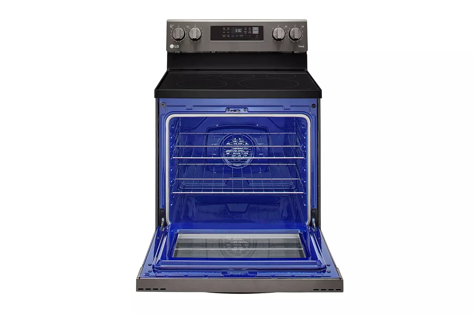 LG LREL6323S 30 Inch Electric Smart Range with 5 Radiant Elements, 6.3 cu.  ft. Convection Oven Capacity, Storage Drawer, AirFry with Fan Convection,  EasyClean®+Self Clean, Wi-Fi, SmartDiagnosis™, and Dual Element 9/12:  Stainless