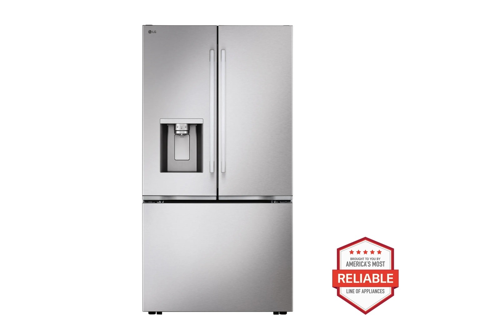 24 cu. ft. Counter-Depth MAX™ with Zero Clearance™ 3-Door French Door Refrigerator with Dual Ice Makers and Craft Ice™