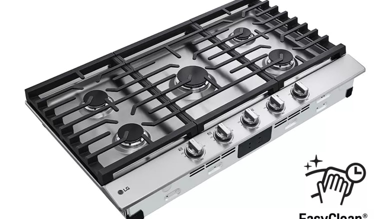 CBGJ3627S LG Appliances 36 Smart Gas Cooktop with UltraHeat™ 22K BTU Dual  Burner and LED Knobs